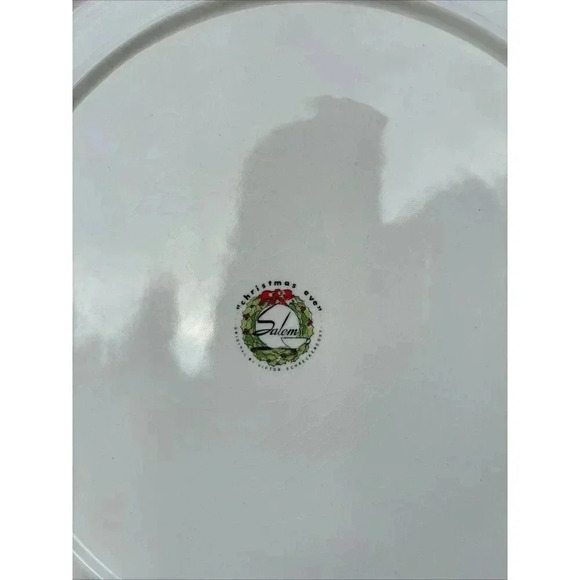 Vintage VIKTOR SCHRECKENGOST Salem Christmas Eve Tree Dinner Plate - Picture 3 of 4